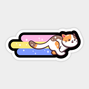 Funny Cat Rainbow Kawaii Kitten Sticker